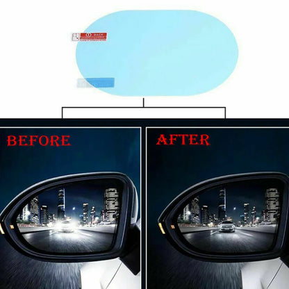 2 Pcs Car Rainproof Clear Film - Rearview Mirror Protective Anti-Fog Waterproof Film Auto Sticker Accessories (100x145mm)