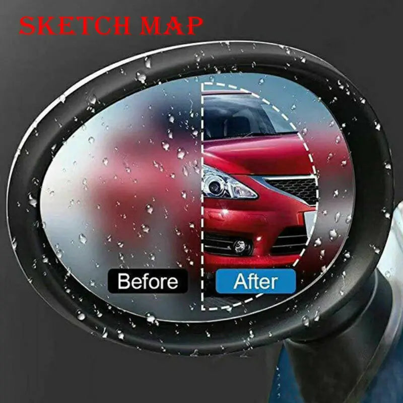 2 Pcs Car Rainproof Clear Film - Rearview Mirror Protective Anti-Fog Waterproof Film Auto Sticker Accessories (100x145mm)