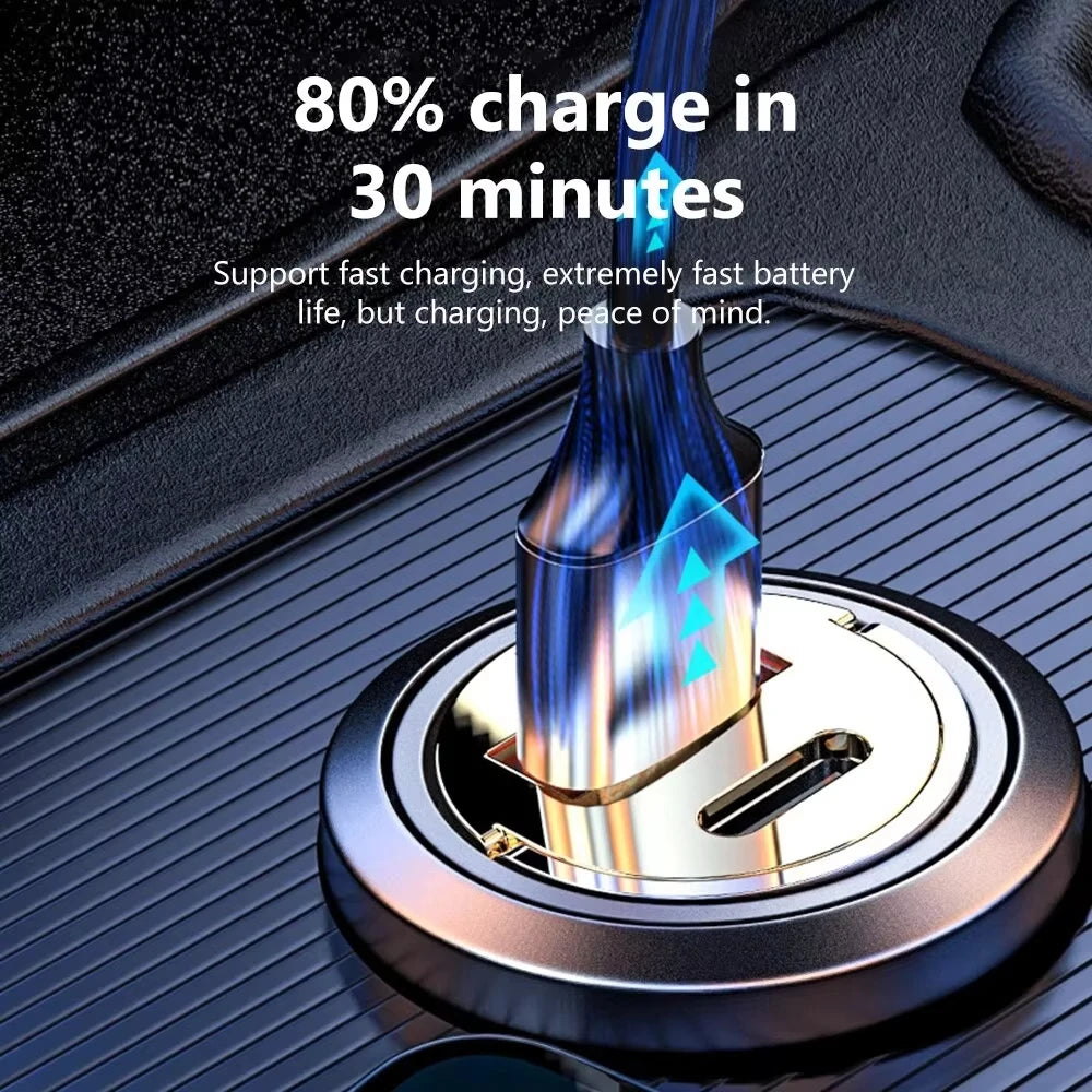 Transparent Pull Ring Car Charger