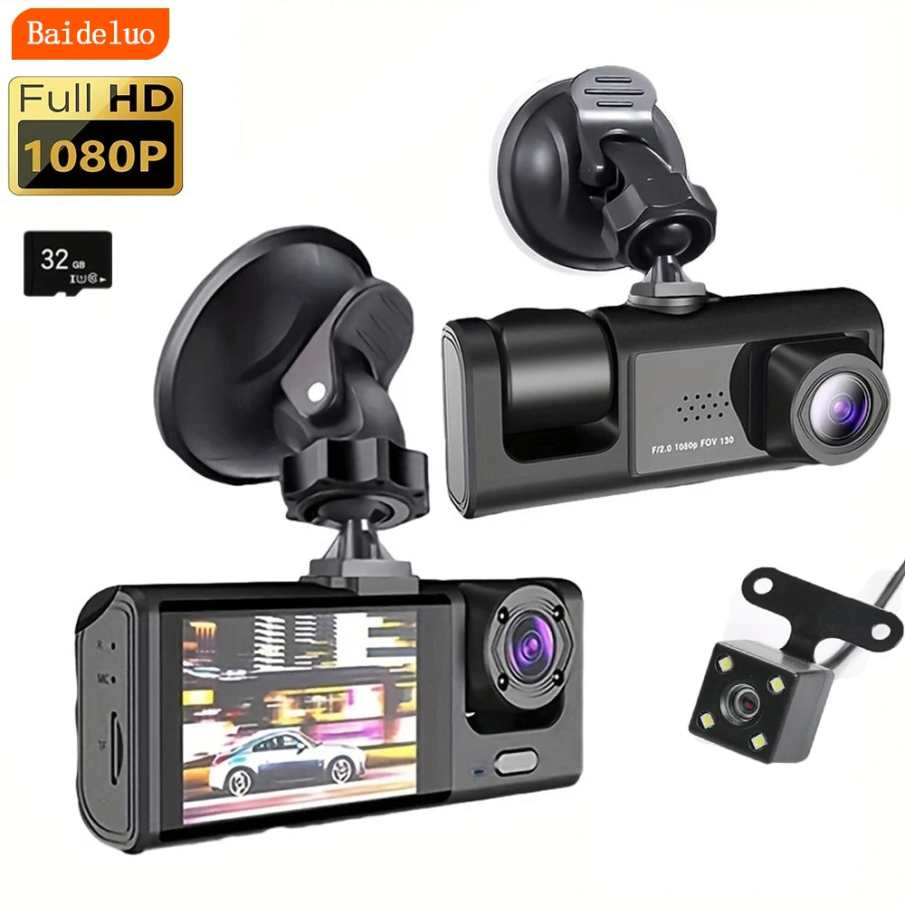 Dash Cam with IR Night Vision, featuring loop recording and a 2-inch IPS screen