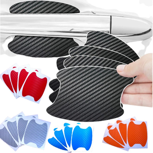 Car Stickers Anti-Scratch Car Door Handle Protector - Carbon Fiber Protection Film