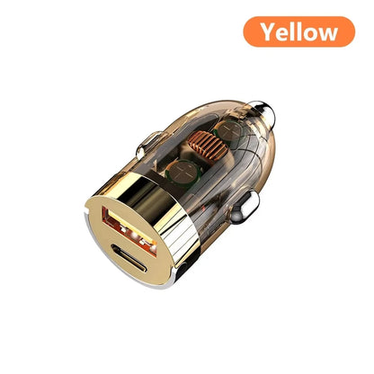 Transparent Pull Ring Car Charger