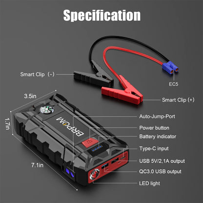 Portable Battery Starter With EVA Bag